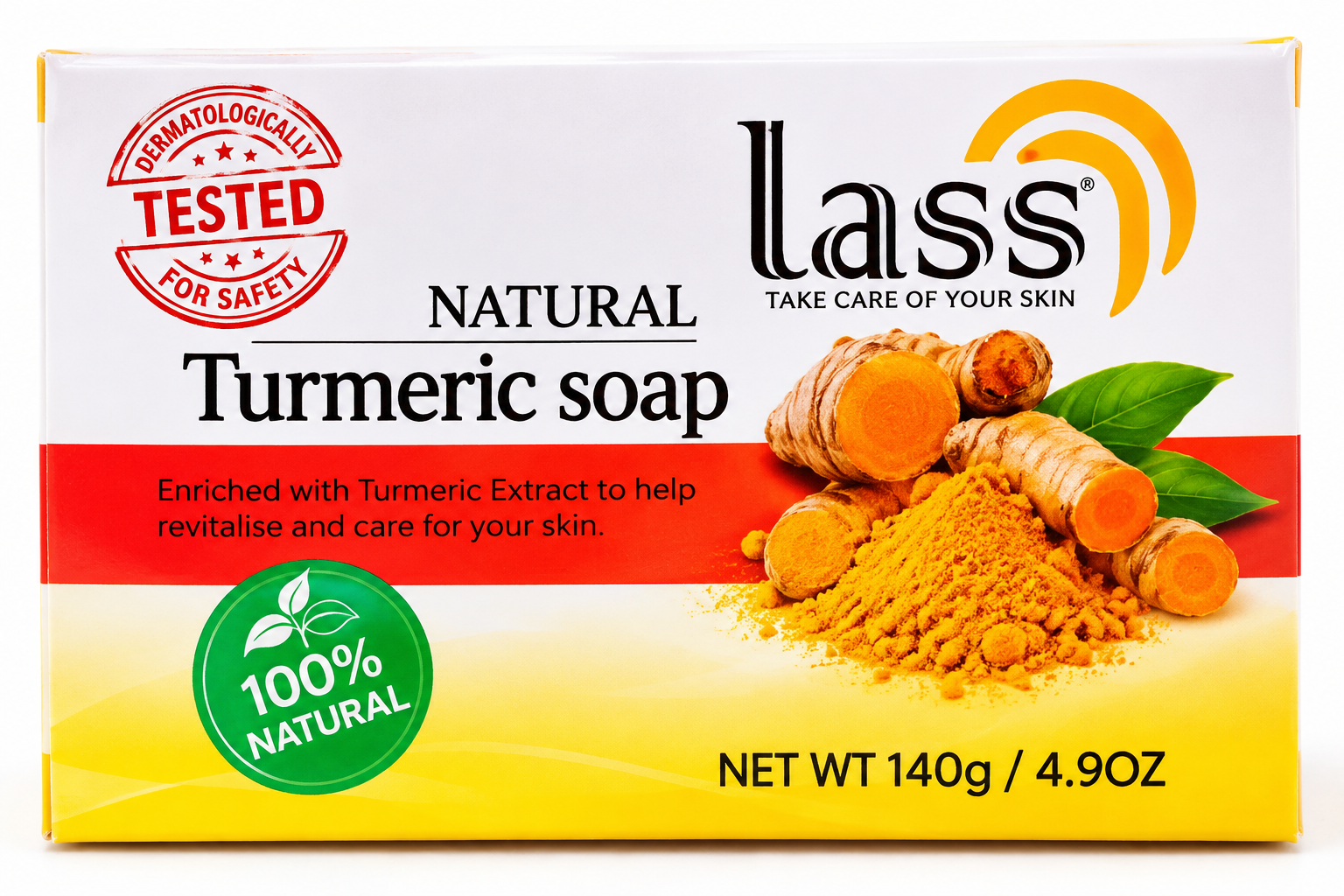 Las-Soap Lass Natural Turmeric Soap – 140g